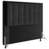 Cabeceira Cama Box King Veneza 195 Cm Suede MV Estofados Preto - 1