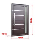 Ver imagem 4 de Porta Pivot.Alumínio Lamb.Miraggio c/Pux.e.Elite Marrom Corten 240x120 Brimak