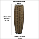 Ver imagem 5 de 3 Vasos Decorativos Junco Rústico Modelo Canto Marina