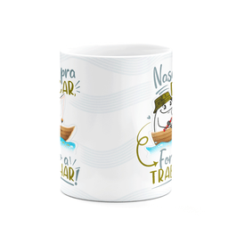 Caneca Divertida Flork - Nascido pra Pescar! Branca - 3