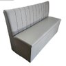 Sofá Booth 1.10m 2 Lugares Cinza Costuras Verticais - 1