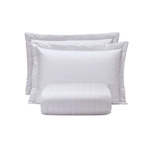 Jogo Cobre Leito Toque de Algodão 250 Fios Queen 240x260cm - Branco