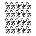 Ver imagem 1 de Kit 20 Cadeiras de Madeira Dobravel Preto - Preto
