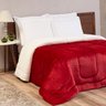 Coberdrom Select Queen Manta Alto Relevo Sherpa Pesado Grosso 1 Peça - Vermelho - 1