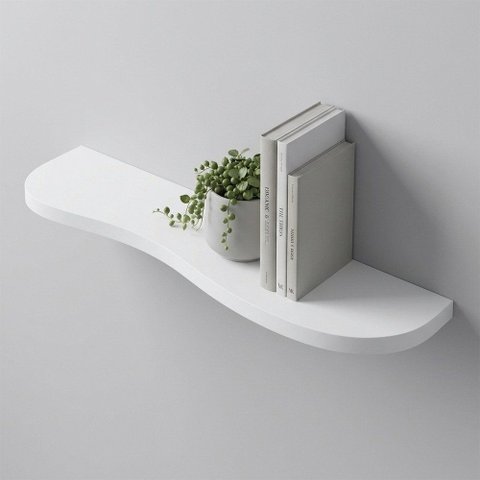 Prateleira Organica Parede MDF Minimalista Quarto Sala 80cm