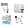Kit banheiro tapete antiderrapante cortina balança gancho - 1