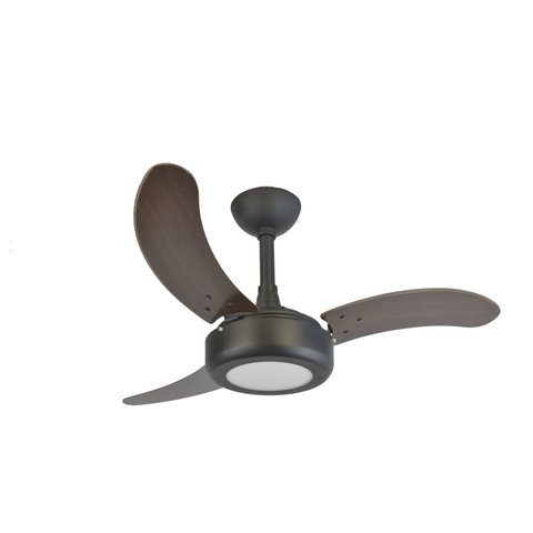 Ventilador de Teto Infinity Lux LED 3000K Preto 3 Pás MDF Tabaco 220V 2008 Lux Led 3 Pás