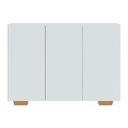 Ver imagem 7 de Aparador Buffet 3 Portas com Pés Quadrados Veneza Multimóveis MP1010 Branco/Natural