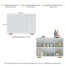 Ver imagem 4 de Aparador Buffet 3 Portas com Pés Quadrados Veneza Multimóveis MP1010 Branco/Natural