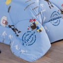 Ver imagem 3 de Coberdrom Esportes Solteiro Infantil Sherpa Toque Lã de Carneiro 1 Peça - Azul