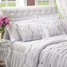 Kit Cobre Leito Bristol Queen Percal Bordado 180 Fios com Jogo Lençol 10 Peças - Branco Floral - 2