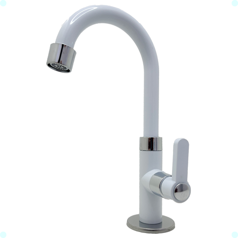 Torneira Ictus Gourmet 1/4 Volta Mesa Banheiro Branca Único
