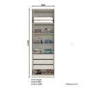 Ver imagem 2 de Armário 2 Portas 3 Gavetas New Predileto Areia Jequitibá - Henn