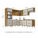 Ver imagem 4 de Cozinha 9 Peças Ângulo Torre Quente 100% Mdf Imperatriz Nesher Freijó-off White