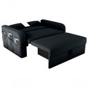 Ver imagem 3 de Sofá Cama Lady Day 2 Lugares Conforto Veludo Cinza Matrix Sala com Baú