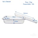 Ver imagem 2 de Kit 03 Travessa Retangular Cristal Transparente Tampa 14x21