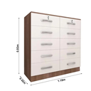 Ver imagem 2 de Cômoda Dupla 10 Gavetas Vane Ampla Organizador Quarto 06 :Ipê / Off
