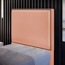 Ver imagem 2 de Cabeceira Cama Box Solteiro Com Tachas 100 cm Vicenza L02 Linho Rosê - Lyam Decor