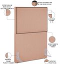 Ver imagem 4 de Cabeceira Cama Box Solteiro Com Tachas 100 cm Vicenza L02 Linho Rosê - Lyam Decor