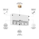 Ver imagem 4 de Armário de Cozinha Aéreo 100cm Pérola Z34 Branco - Mpozenato