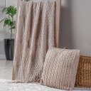 Ver imagem 1 de Manta Tricot Style Decorativa 127x152 Toque Super Macio Argila