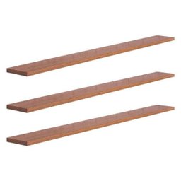 Kit 3 Prateleiras 100 x 20cm Freijó Suporte Invisível - 2