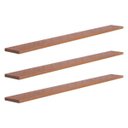 Ver imagem 2 de Kit 3 Prateleiras 100 x 20cm Freijó Suporte Invisível