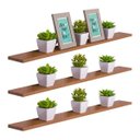 Ver imagem 1 de Kit 3 Prateleiras 100 x 20cm Freijó Suporte Invisível