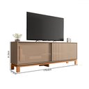 Ver imagem 4 de Rack para Tv até 65 Polegadas Mondrian 2 Portas Ripado 3d Sued/freijó - Caemmun