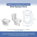 Ver imagem 3 de Assento Sanitário Tampa de Vaso Branco Resina Poliester Belle Epoque para Bacia Deca