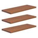 Ver imagem 2 de Kit 3 Prateleiras 30 x 10cm Freijó Suporte Invisível
