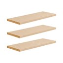 Ver imagem 2 de Kit 3 Prateleiras 30 x 10cm Bege Claro Suporte Invisível