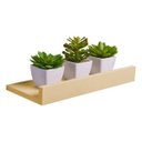 Ver imagem 1 de Prateleira Porta Quadros 30 x 10cm Bege Claro Suporte Invisível