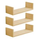 Ver imagem 2 de Kit 3 Prateleiras U 30 x 10cm Bege Claro Suporte Invisível