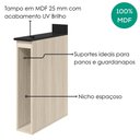 Ver imagem 4 de Balcao com Tampo Nicho Guardanapeiro MDF 15 cm Kali 1221522 Bianco Toq Nicioli