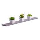 Ver imagem 1 de Prateleira 100 x 20cm Cinza Claro Suporte Invisível