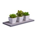 Ver imagem 1 de Prateleira 30 x 10cm Cinza Claro Suporte Invisível