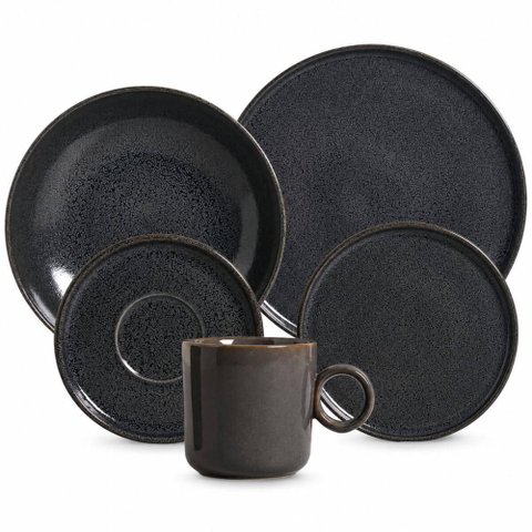 Aparelho de Jantar 30 Peças Cerâmica Porto Brasil Basic Dove Day By Day Louças Completo 6 Pessoas