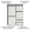 Ver imagem 3 de Guarda Roupa Infantil 2 Portas Correr Espelho Branco Madesa