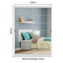 Ver imagem 7 de Guarda Roupa Infantil 2 Portas Correr Espelho Branco Madesa