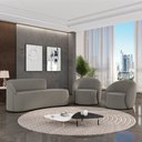 Ver imagem 2 de Sofá 2 Lugares Orgânico 140cm Morgan e 2 Poltronas Lua Suede Grafite D03 - D’Rossi