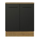 Ver imagem 3 de Balcão de Cozinha Agata 70cm 2 Portas Rustic Preto