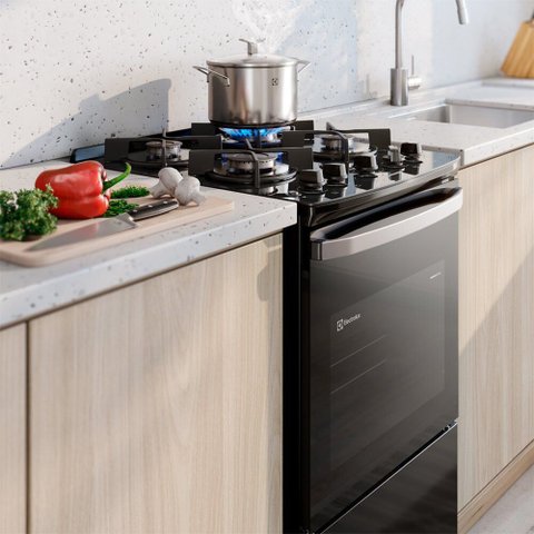Fogão 4 Bocas Fe4gb Mesa Vidro Tripla Chama Perfectcook Electrolux