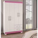 Ver imagem 2 de Guarda-roupa 4 Portas Malto Rosa - Moveisaqui