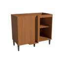 Ver imagem 2 de Balcão de Cozinha Canto Reto Linna T723 C/ 1 Porta S/ Tampo 98cm Canela/off White - Kappesberg