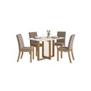 Ver imagem 1 de Mesa Jantar Natali 120 4 Cadeiras Isa Bege - Henn