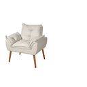 Ver imagem 3 de Poltrona Amamentação Descanso Recepção Pôs Operatório Extra Bege Mais Puff de Brinde Cor Bege