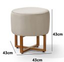 Ver imagem 4 de Puff Banqueta para Penteadeira com Pes de Ferro Cobre Veludo Bege