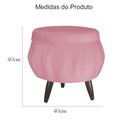 Ver imagem 2 de Conjunto Poltrona Pétala de Flor e Puff Suede Rosa
