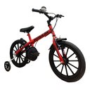 Ver imagem 1 de Bicicleta Infantil Aro 16 com Rodinhas e Buzina V-Brake Vermelho Ravok
